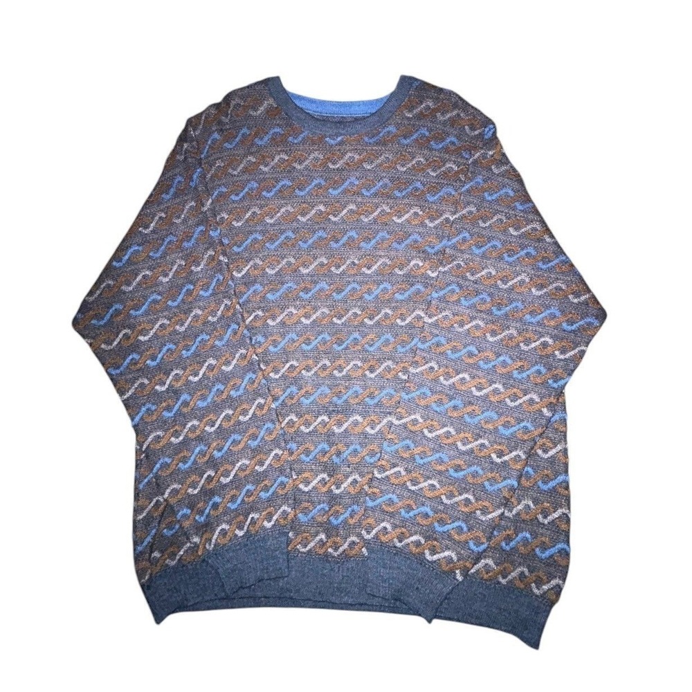 Vintage 90's Y2k Coogi Style Knitted‎ Crewneck Sweater Sz Mens Large No Flaws
